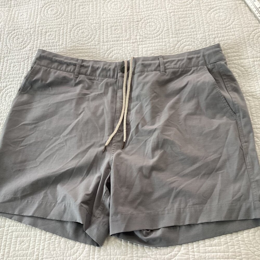 Faherty All Day Shorts Gray Size 36 Grey Casual Drawstring Pockets Performance L